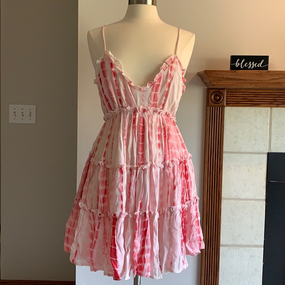 Tie dye baby doll dress